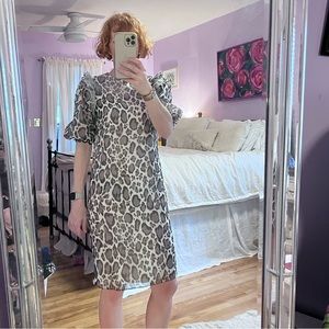 Classic Emanuel Ungaro Paris leopard print dress , made in Italy